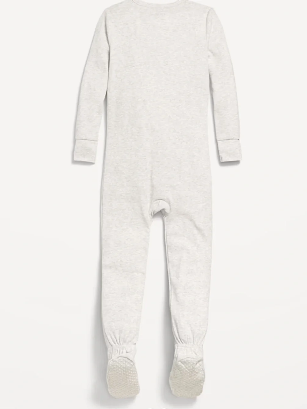 Old Navy Light Heather Gray Zip Front Footed Pajamas